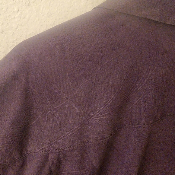 Tommy Bahama Floral Hawaiian 100% Silk Plum Purple Shirt Mens XLX - Picture 8 of 10